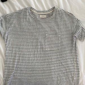 Thread and supply striped long lounge shirt